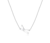 Letter K Silver Necklace SPE-5525